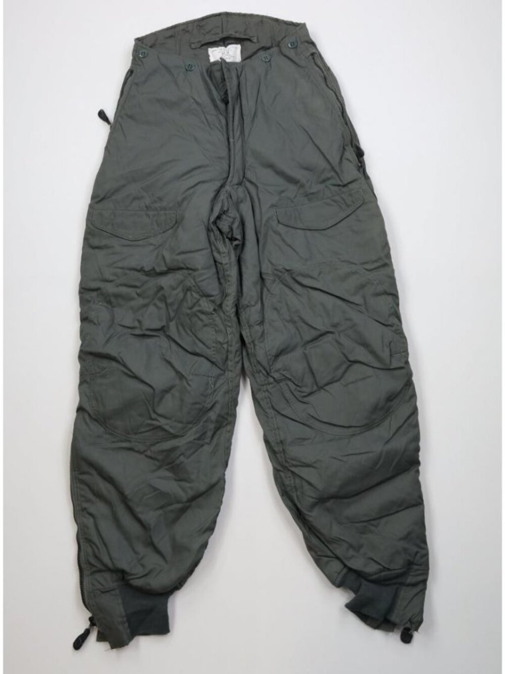 Vtg 80s USAF Mens 28 F1B Extreme Cold Weather Trousers Pants Joggers Green USA